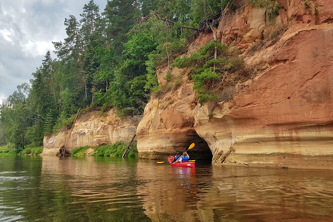One-Day Kayaking Trip in Gauja River Valley - Sandstone cliffs, forest, and wildlife