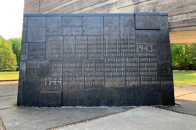 Visit of Salaspils Memorial Ensemble - The 100-metre wall and seven concrete figures